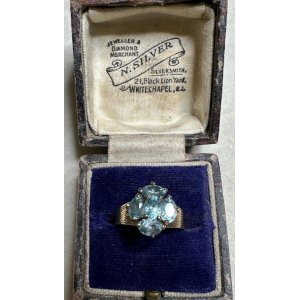 画像1: 綺麗なブルージルコンの指輪