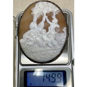 画像10: ビクトリア時代のシェルカメオブローチ