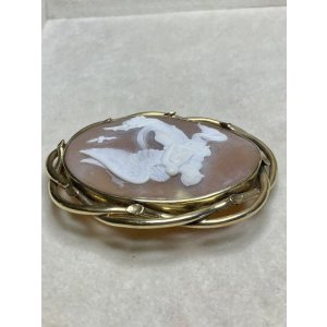 画像7: ビクトリア時代のシェルカメオブローチ