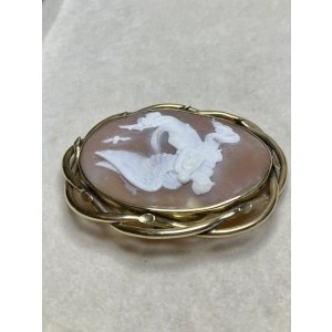 画像6: ビクトリア時代のシェルカメオブローチ