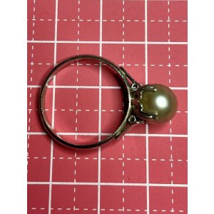 画像2: 模造真珠のシルバーリング1940年イギリス