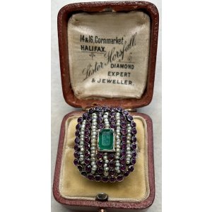 画像2: オーストリアンハンガリアンのアメシスト、パール、ペーストリング1890年オーストリア(フランス)