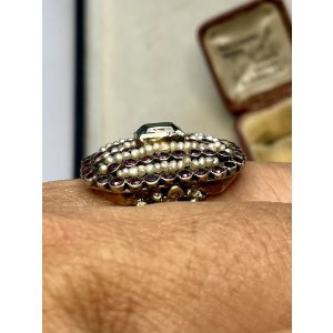 画像11: オーストリアンハンガリアンのアメシスト、パール、ペーストリング1890年オーストリア(フランス)