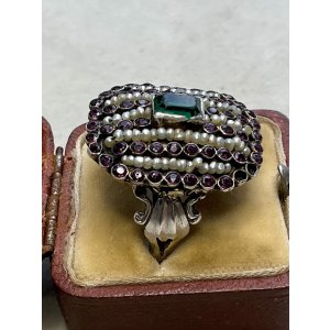 画像4: オーストリアンハンガリアンのアメシスト、パール、ペーストリング1890年オーストリア(フランス)