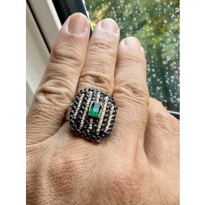 画像14: オーストリアンハンガリアンのアメシスト、パール、ペーストリング1890年オーストリア(フランス)