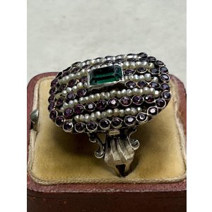 画像6: オーストリアンハンガリアンのアメシスト、パール、ペーストリング1890年オーストリア(フランス)