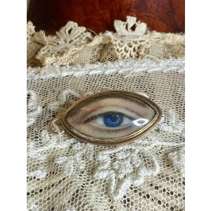 画像1: 魅惑の瞳　ラバーズアイ　ブローチ&ペンダントトップ1860年イギリス