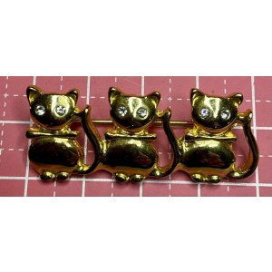 画像8: 猫三兄弟のビンテージブローチ1960年イギリス