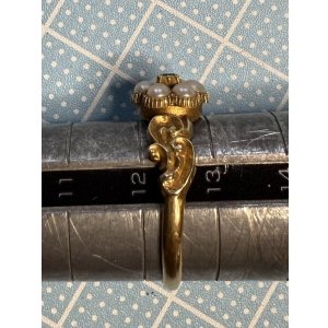 画像13: 金細工が素晴らしいエメラルド＆バールリング1880年イギリス