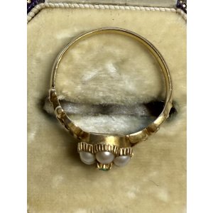画像9: 金細工が素晴らしいエメラルド＆バールリング1880年イギリス