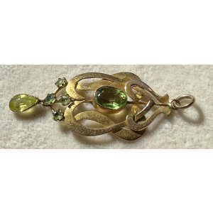 画像14: アール・ヌーヴォーの綺麗なペリドットのペンダントトップ1910年イギリス