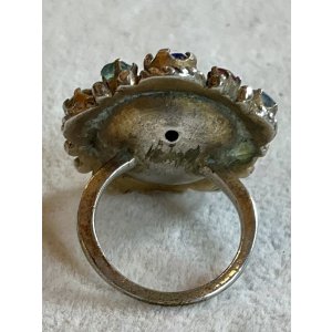 画像10: カラフルで綺麗なストーンのアンティークリング1920年