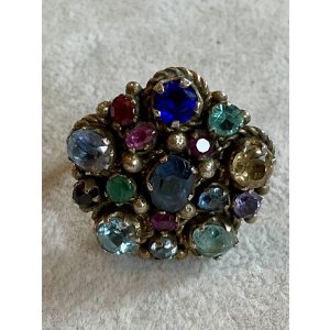 画像12: カラフルで綺麗なストーンのアンティークリング1920年