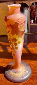 綺麗な色合いのエミールガレ花瓶1920年フランス