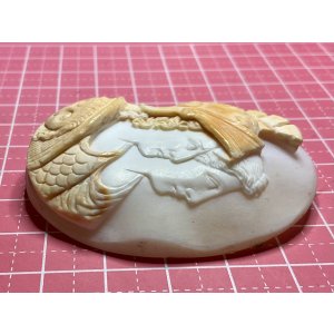 画像5: ライオンを退治したヘラクレスとへーべのシェルカメオルース　三層彫り　1860年イギリス