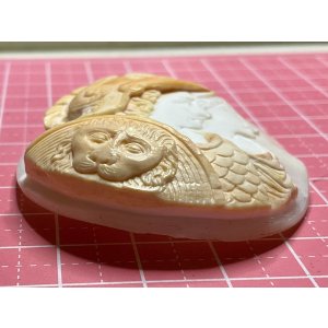 画像4: ライオンを退治したヘラクレスとへーべのシェルカメオルース　三層彫り　1860年イギリス