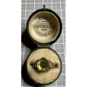 画像1: ビクトリア時代のシトリンリング1880年イギリス