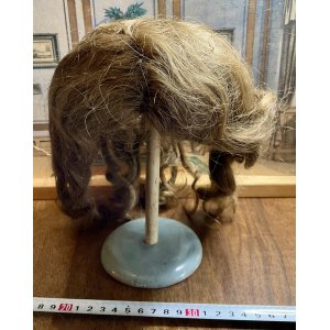画像1: アンティークドールウィッグ　大きなサイズ1900年