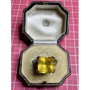画像1: イエローが綺麗なビンテージリング1970年