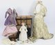 トランクセットのファッションドール1870年フランス