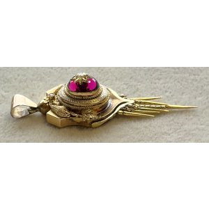 画像1: 神秘的なガーネットペンダントトップ1880年イギリス