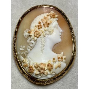 画像1: 素晴らしい三層彫りのシェルカメオブローチ1860年イギリス