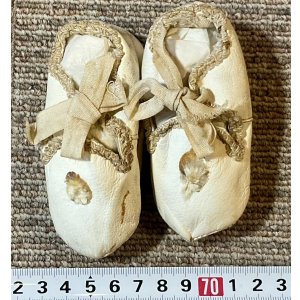 画像1: アンティークドールレザーシューズ1900年フランス