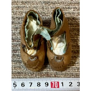 画像1: アンティークドールレザーシューズ1900年フランス