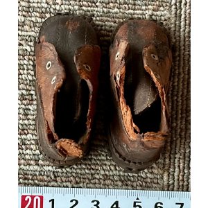 画像1: アンティークドールレザーシューズ1920年イギリス