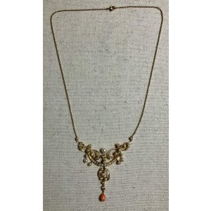 画像1: ビクトリア時代のサンゴ&シードパールネックレス1880年イギリス
