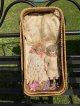 籐の籠に入ったミニチュアペアドール1900年ドイツ