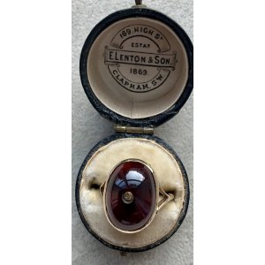 画像16: 赤い惑星のようなガーネットリング1880年イギリス