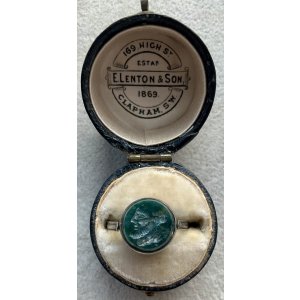 画像1: 回転するマラカイトインタリオ　シールリング1830年イギリス