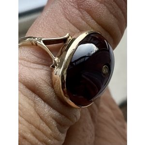 画像5: 赤い惑星のようなガーネットリング1880年イギリス