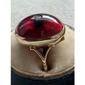 画像11: 赤い惑星のようなガーネットリング1880年イギリス