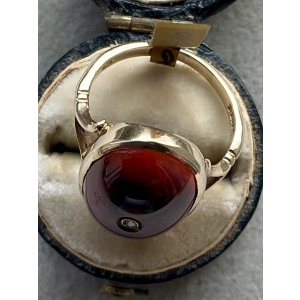 画像10: 赤い惑星のようなガーネットリング1880年イギリス