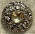 スコティッシュのシトリンシルバーブローチ1880年スコットランド
