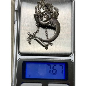 画像4: ムーンエンジェルのシルバーペンダント1920年イギリス