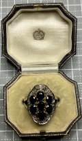 綺麗なサファイアとダイアモンドリング1920年イギリス