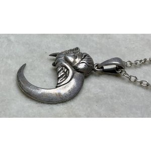 画像7: ムーンエンジェルのシルバーペンダント1920年イギリス