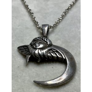 画像10: ムーンエンジェルのシルバーペンダント1920年イギリス