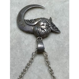 画像8: ムーンエンジェルのシルバーペンダント1920年イギリス