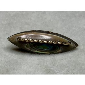 画像1: マザーオブパールのシルバーブローチ1920年イギリス