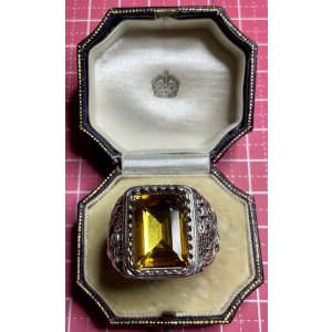 画像1: 黄色が綺麗なビンテージリング1950年イギリス