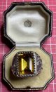 黄色が綺麗なビンテージリング1950年イギリス