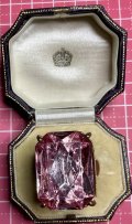 ピンクの大きなラインストーンビンテージリング1940年イギリス