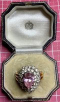 ピンクの豪華なビンテージリング1960年イギリス