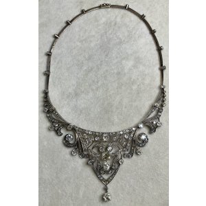画像1: ベルエポックの素晴らしいダイアモンドネックレス1880年イギリス