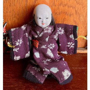 画像1: 綺麗な頭の明治の豆人形
