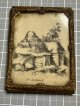 ムーミンの世界観のプリントが入ったアンティークフォトフレーム1880年イギリス